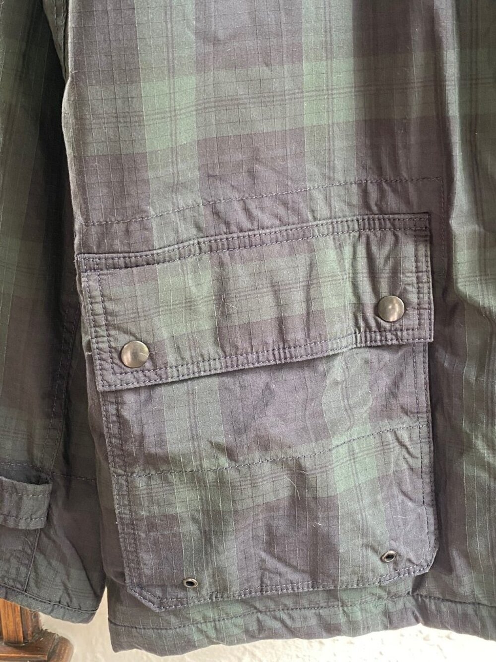 J.Crew barn jacket in blackwatch plaid tartan mens large - Picture 3 of 13